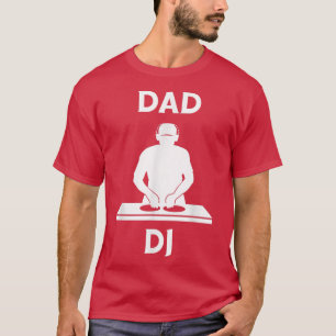 T-shirt Homme Papa DJ Tourne-disque Musique Producteur Pèr