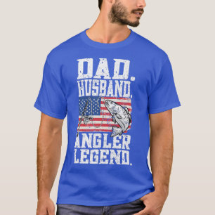 T-shirt Homme papa mari pêcheur légende pêche pêcheur