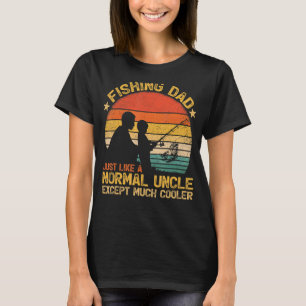 T-shirt Homme Pêche Vintage Papa Comme Un Oncle Normal