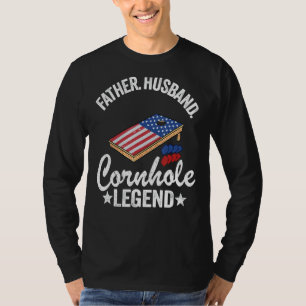 T-shirt Homme Père Mari Cornhole Legend Corn Hole US F F