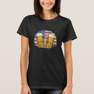 T-shirt Homme Père Mari USA Boire Équipe Membre Bière
