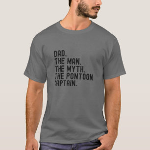T-shirt Homme père Myth Pontoon Capitaine Pontoon Bateau