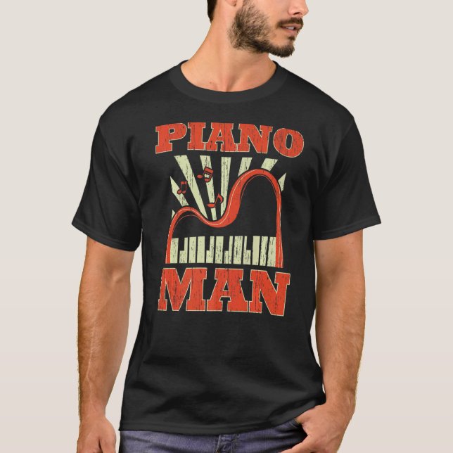 T-shirt Homme Piano homme instrument de musique musicien I (Devant)