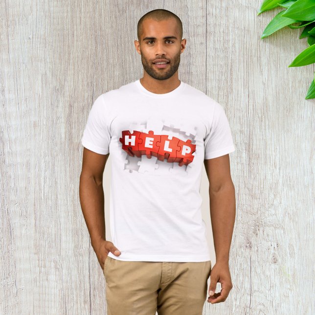 T-Shirt Homme Pièces de Puzzle Aide (Créateur téléchargé)