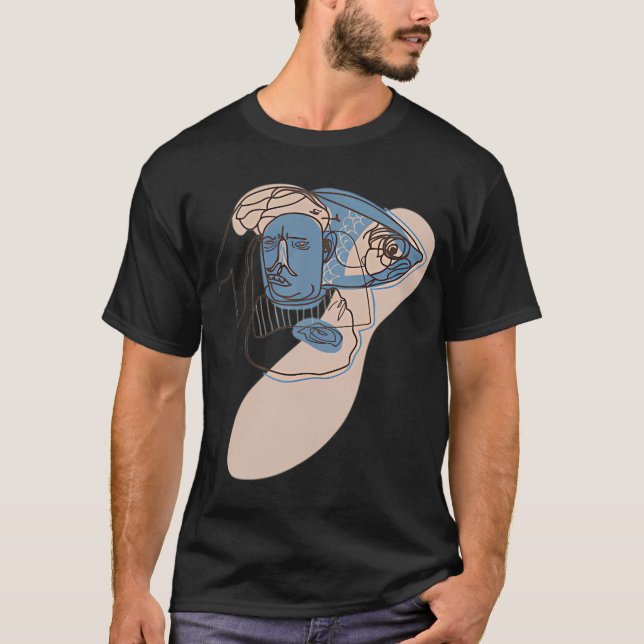 T-shirt Homme poisson beige (Devant)