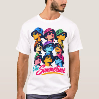 T-Shirt Homme Pop Art Coloré pour l'Été