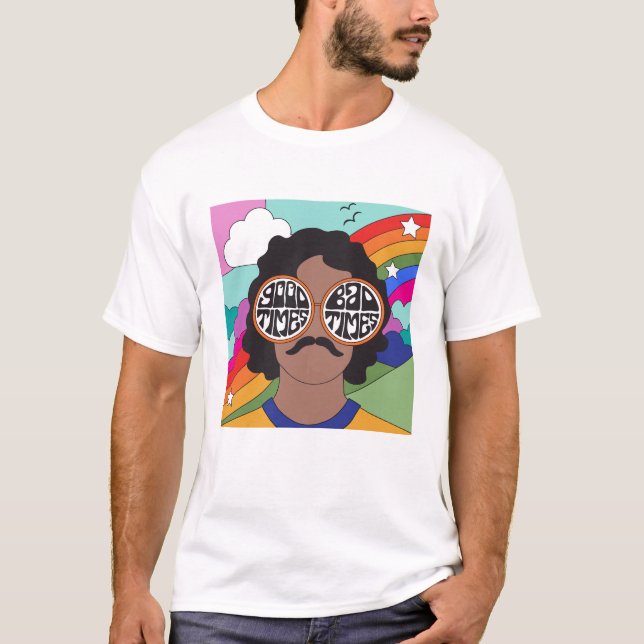 T-shirt Homme portant des lunettes (Devant)