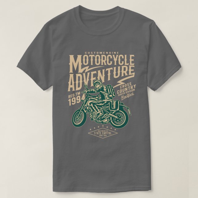 T-shirt homme pour moto Adventure (Design devant)