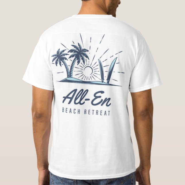 T-shirt homme pour retraite sur toute la plage (Dos)