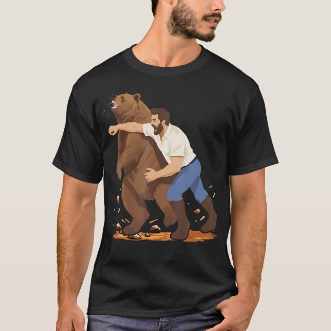 T-shirt Homme Punch Ours Drôle Wilderness (Devant)