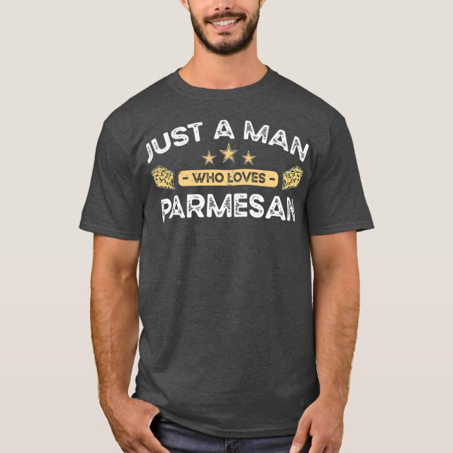 T-shirt Homme Qui Aime Le Fromage Parmesan (Devant)