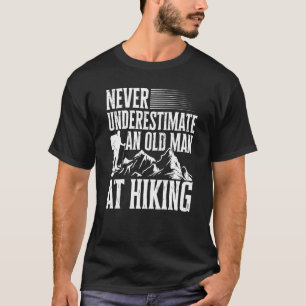 T-shirt Homme Randonneur Randonnée Un Vieux Homme À Randon