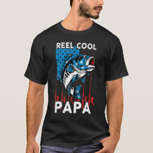 T-shirt Homme Reel Cool Papa 4 juillet Drapeau Américain P