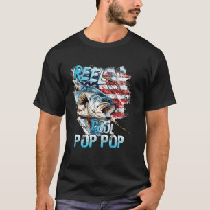 T-shirt Homme Reel Cool Pop pop 4 juillet pêche drapeau US