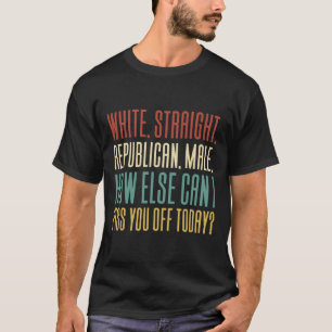 T-shirt Homme républicain blanc hétérosexuel