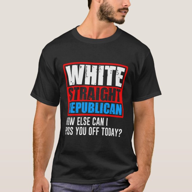 T-shirt Homme républicain droit blanc (Devant)