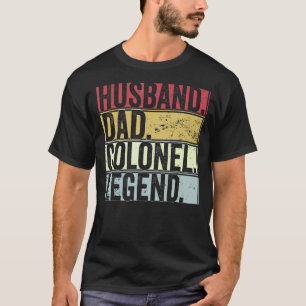 T-shirt Homme Retro Mari Papa Colonel Légende Pour Père