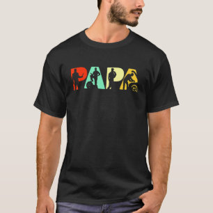 T-shirt Homme Rétro Mécanicien Papa Pêche Papa Père