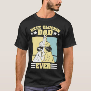 T-shirt Homme Rétro Meilleur Papa Cluckin Ever Coq Papa Po