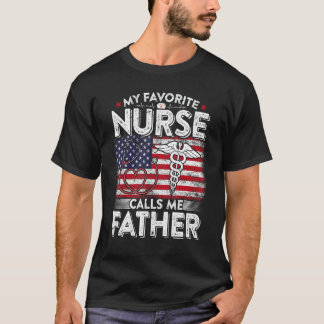 T-shirt Homme Rétro Mon infirmière préférée m'appe