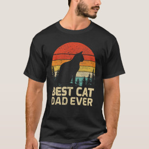 T-shirt Homme Rétro Vintage Meilleur Papa de Chat Jamais F