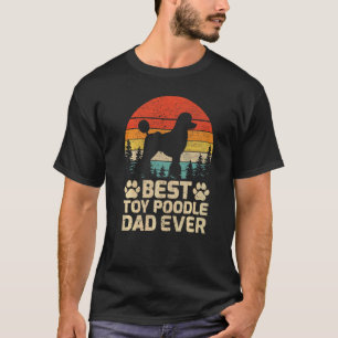 T-shirt Homme Rétro Vintage Meilleur Père Caniche Jouet Pa