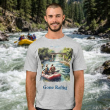 T-Shirt Homme Rivière en Eau Vive Gone Rafting