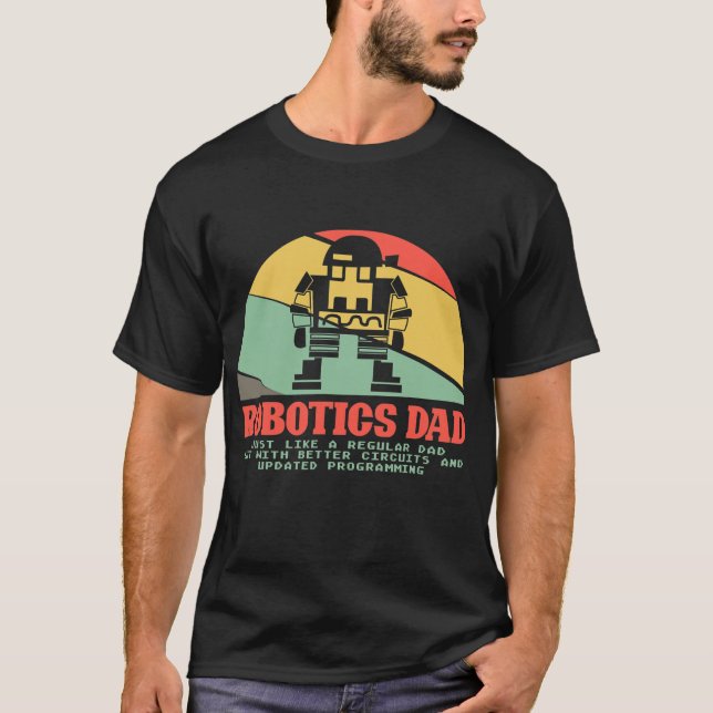 T-shirt Homme Robotique Papa AI Robot Ingénieurs Ingénieur (Devant)
