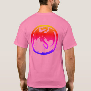 T-shirt homme rose Dragon Néon dos
