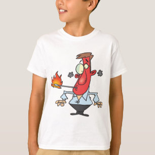 T-shirt Homme Rouge Drôle avec Thermomètre de Fièvre