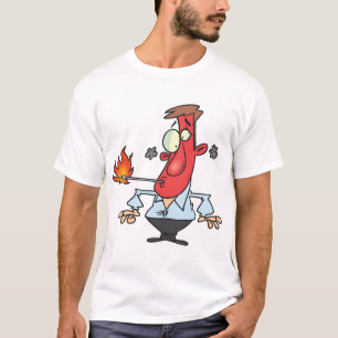 T-shirt Homme Rouge Drôle avec Thermomètre Fievre