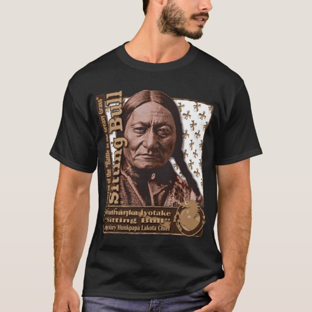 T-shirt Homme saint de Taureau de séance Hunkpapa Lakota (Devant)