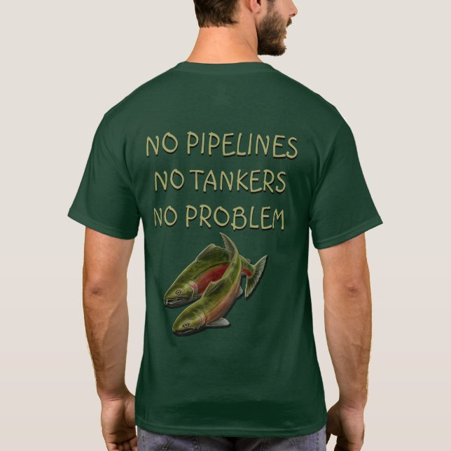 T-shirt Homme sans pipelines T-shirt texte personn (Dos)