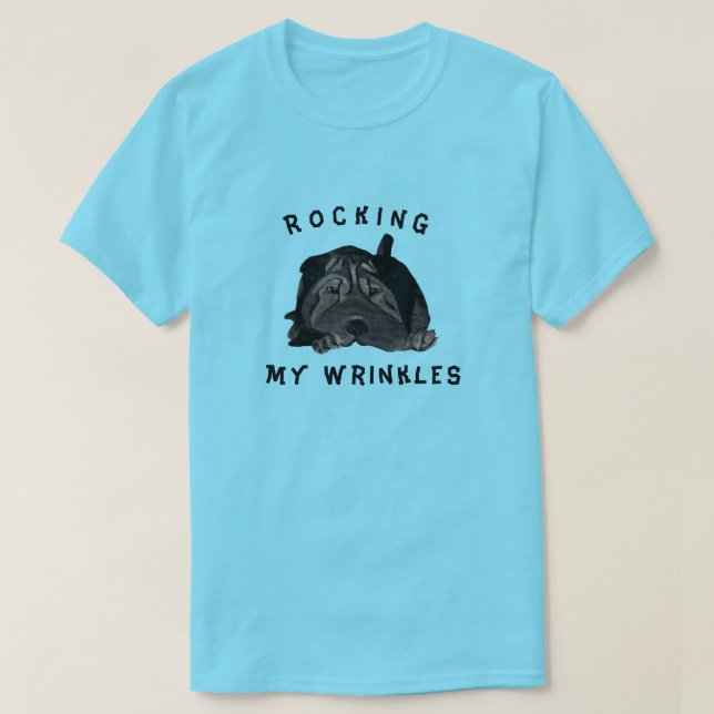 T-shirt homme Shar Pei Chien noir (Design devant)