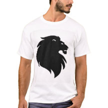 T-shirt homme silhouette de lion noir minimaliste