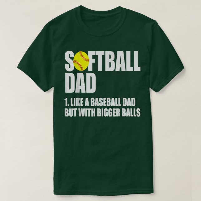T-shirt Homme Softball Papa Définition Drôle  (Design devant)