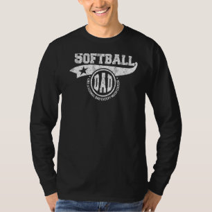 T-shirt Homme Softball Papa Fête des pères Père Jour Sport