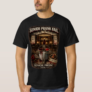 T-Shirt homme sombre Senior Prank Fail Valeur