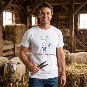 T-Shirt Homme Spécialiste de Tonte de Moutons