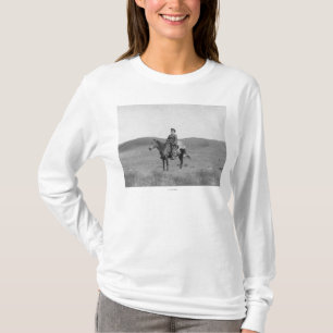 T-shirt Homme sur le cheval avec la photographie massacrée
