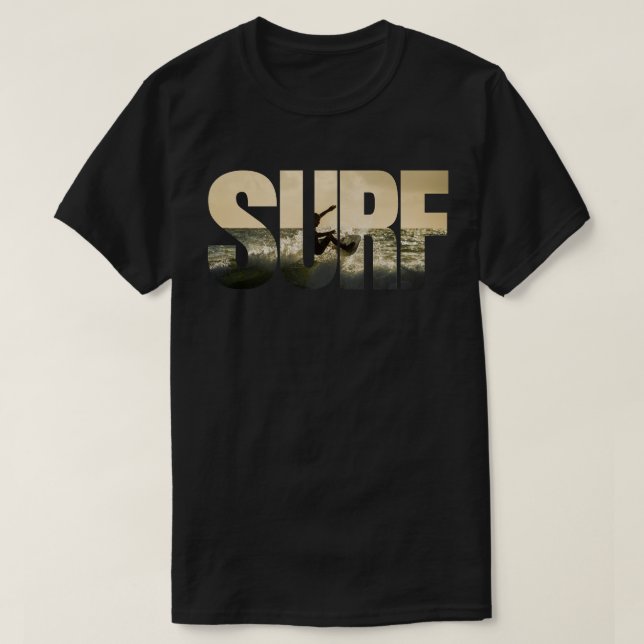 T-shirt Homme sur une planche de surf (Design devant)
