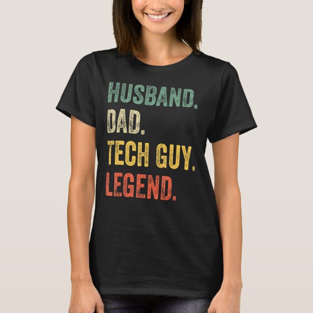 T-shirt Homme Tech Guy Mari Papa Légende Funny Tech Guy Da (Devant)