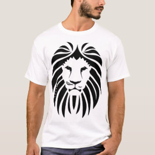 T-Shirt homme tête de lion tribal majestueux