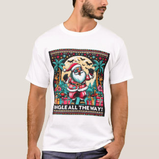 T-shirt homme tropical Noël Père Noël Fun
