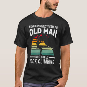 T-shirt Homme Un Vieux Qui Aime Rock Escalade Rock Climb