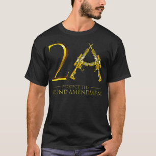 T-shirt Homme USA Patriotique Vétéran Munition Arme Pro A