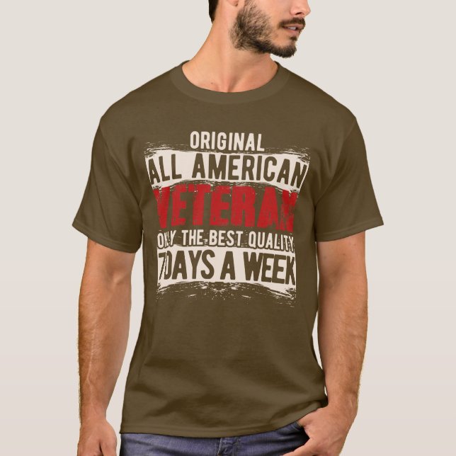 T-shirt homme vétéran américain (Devant)