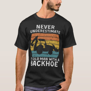 T-shirt Homme vieux avec une hotte à dos Dons d'excavateur