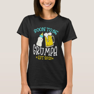T-shirt Homme Vintage Bientôt Grumpa 2023 Grossesse Papa