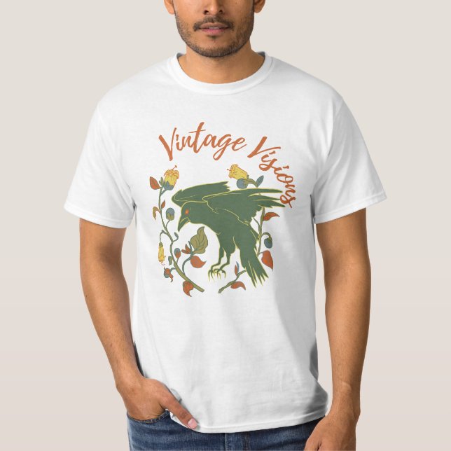 T-shirt homme vintage Crow Visions (Devant)